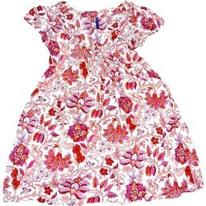 Miniature Auroville Dress Pink with floral design Gorgeous Large/Small
